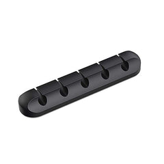 Clip organizador de 5 cables adhesivo