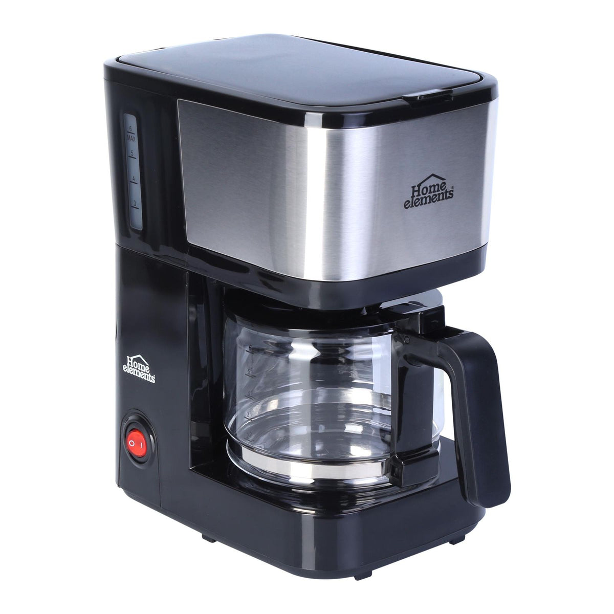 CAFETERA 6 TAZAS NEGRA VASO DE VIDRIO