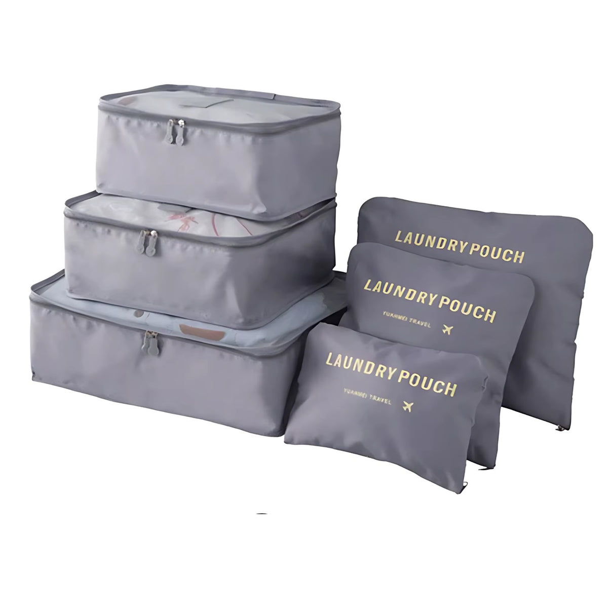 Juego de bolsas organizadoras de viaje 6 piezas impermeable para maleta