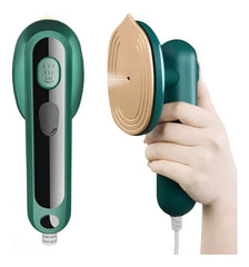Plancha de Vapor y Quita Motas Eléctrico 2 en 1 Portátil Viajera - VERDE